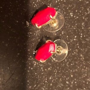 Kendra Scott red stone stud earrings with gold